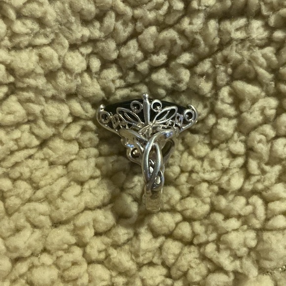 Vintage Carolyn Pollack 925 Smoky Quartz Ring Size 6 - Picture 4 of 10